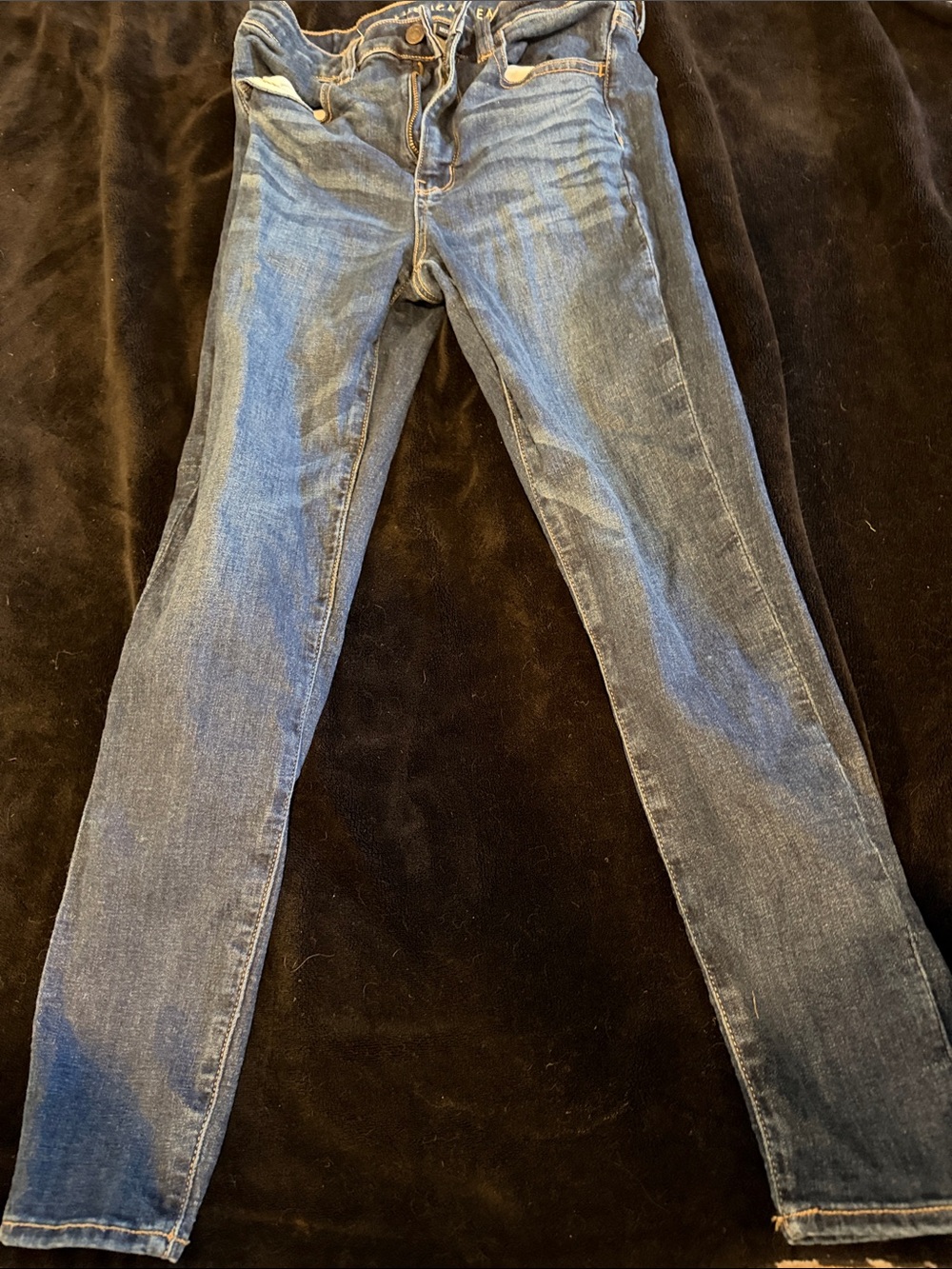 American Eagle Outfitters Women's Dark Blue Skinny Jeans